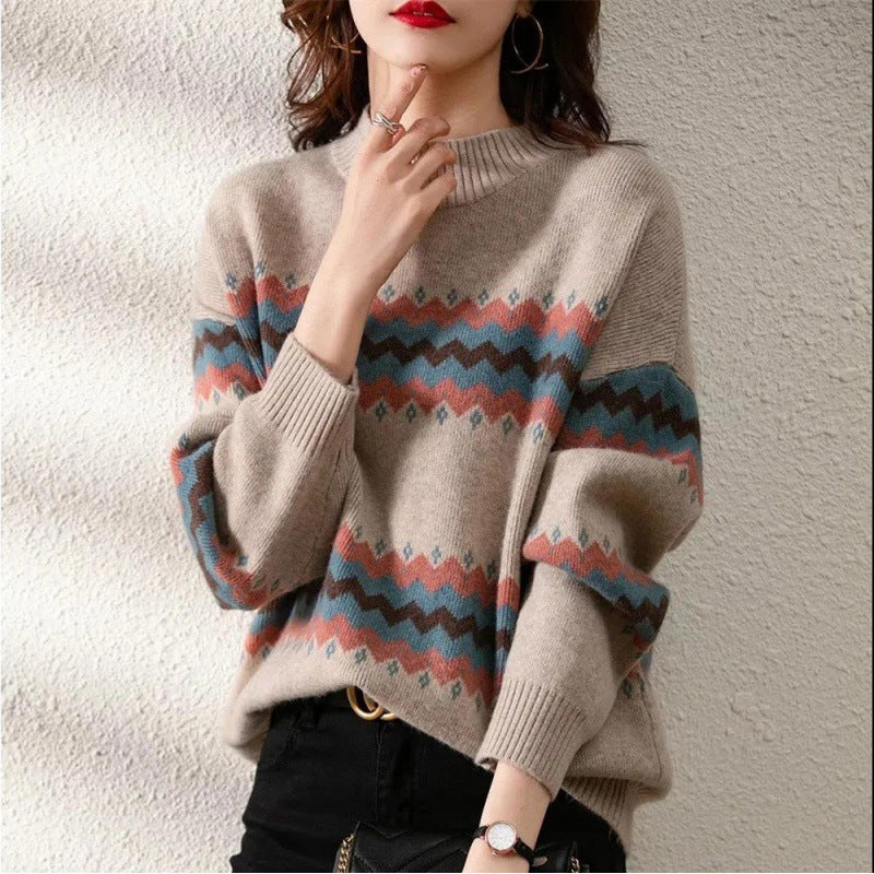 Women's Half Turtleneck Knitted Bottoming Shirt